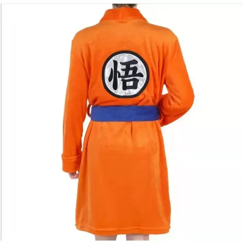 2024 Japan Anime Son Goku Cosplay Badjas Cartoon Kakarotto Pyjama Winter Houden Warme Zachte Flanellen Badjas Voor Unisex Cos Top