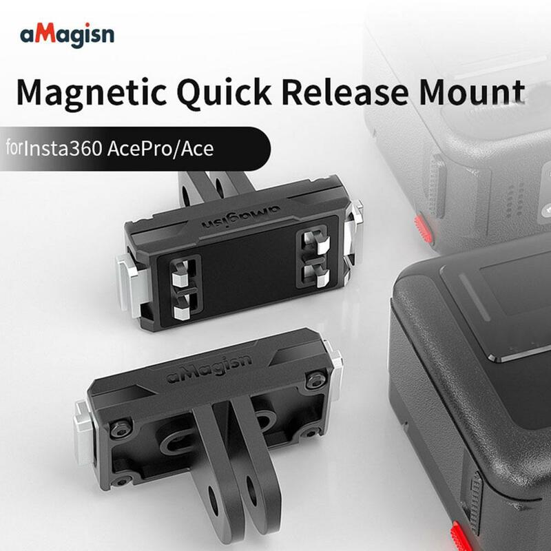 Dla Insta360 Ace/Ace Pro magnetyczny uchwyt do szybkiego uwalniania Adapter magnetyczny uchwyt do jazdy konnej na dostęp do kamera sportowa Insta360