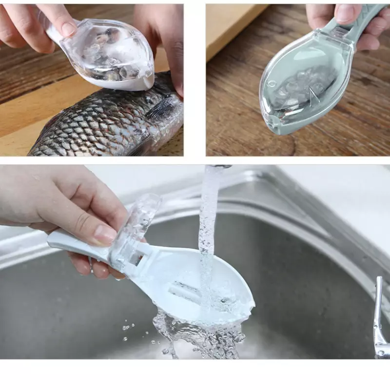 1PC Fisch Haut Pinsel Schaben Fisch Skala Pinsel Fisch Skala Remover Schaber Reiniger Peeling Haut Schaber Fisch Scaler Küche werkzeuge