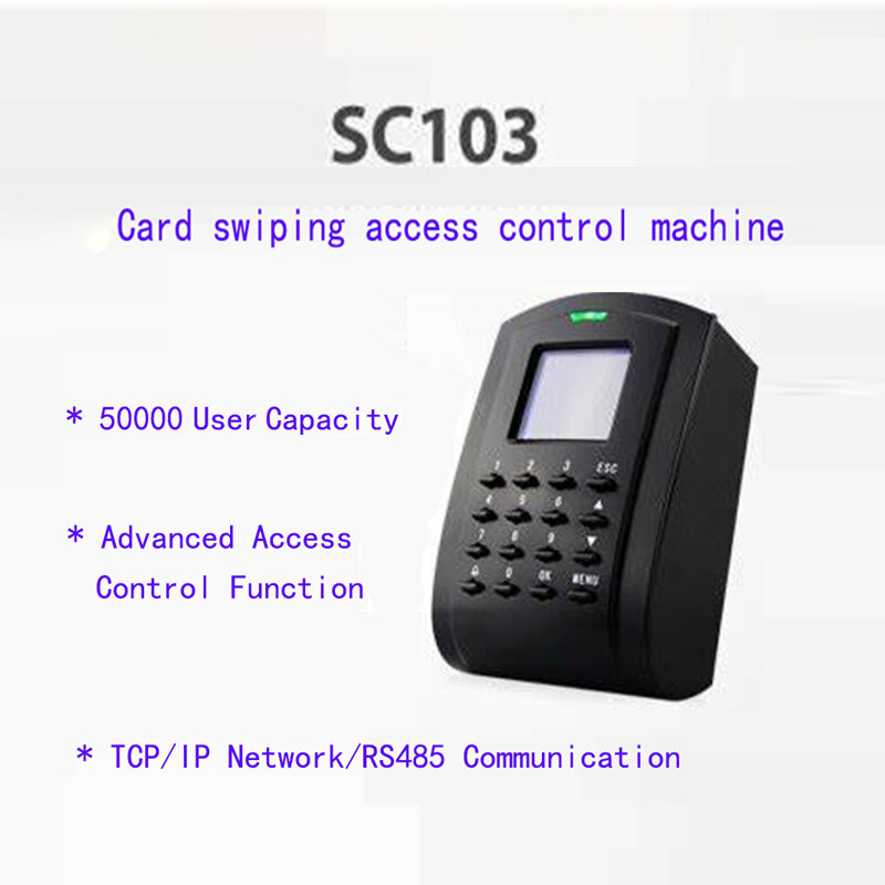 Sc103 Em Id-Kaart Toegangscontrolesysteem Met Wachtwoord Pincode En Tcp/ip Usb-Poort