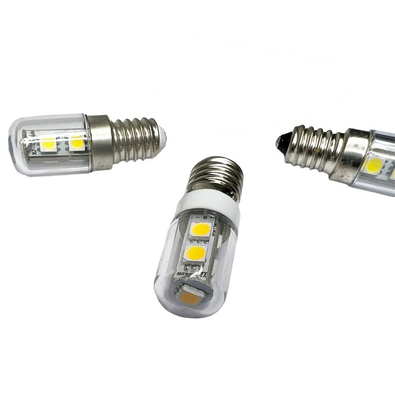 Lâmpada LED T18S para máquina de costura, E12, E14, E17, pequeno parafuso, AC 110V, 220V, luz branca, luz geladeira, luz quente