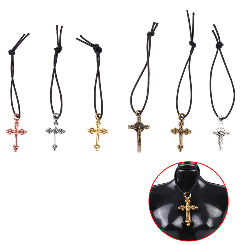 1:6 Doll Cross Necklace Dollhouse Metal Necklace 30CM Doll Wear Jewelry Decorate Toy Inches Action Figures Accessories