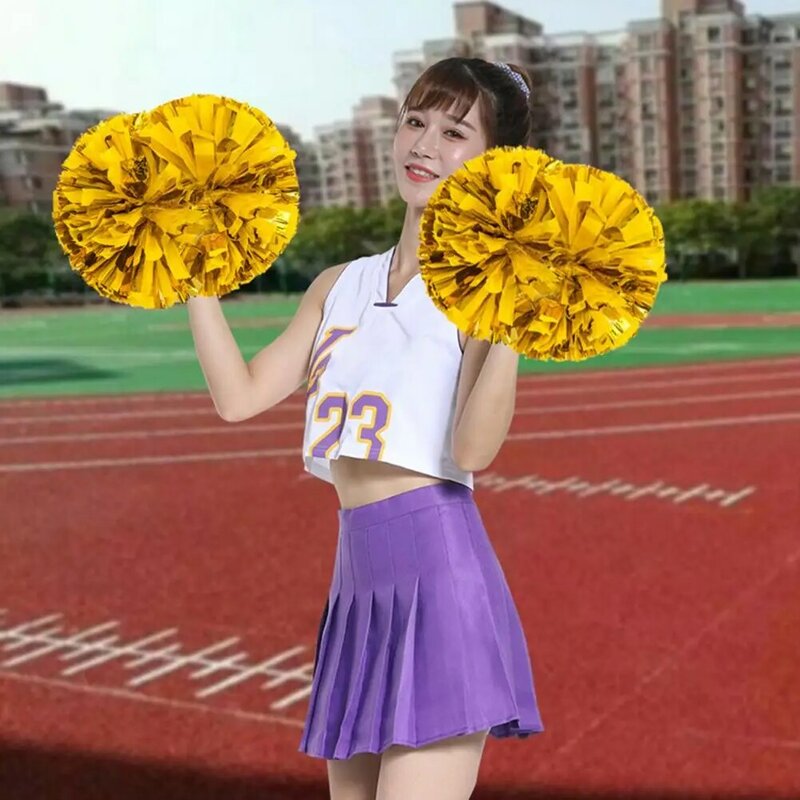 Cheerleader Pom Pom aksesoris pesta meriah cheerleader Pom-Pom pasukan warna-warni bunga tangan untuk acara pesta