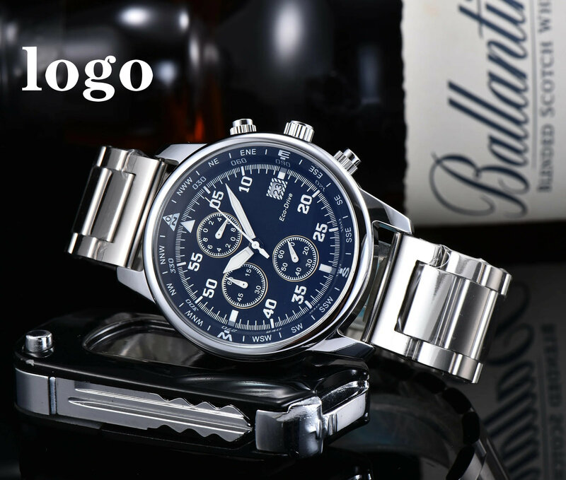 Luxus uhr für Männer Quarz Chronograph Sport wasserdichte Mann Uhren Militär mode Edelstahl Armbanduhr Uhr