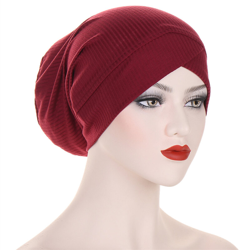 Мусульманский тюрбан с перекрестным лбом для женщин, женский головной убор, Арабская повязка на голову, хиджабы, шляпа, шапка, тюрбан для женщин