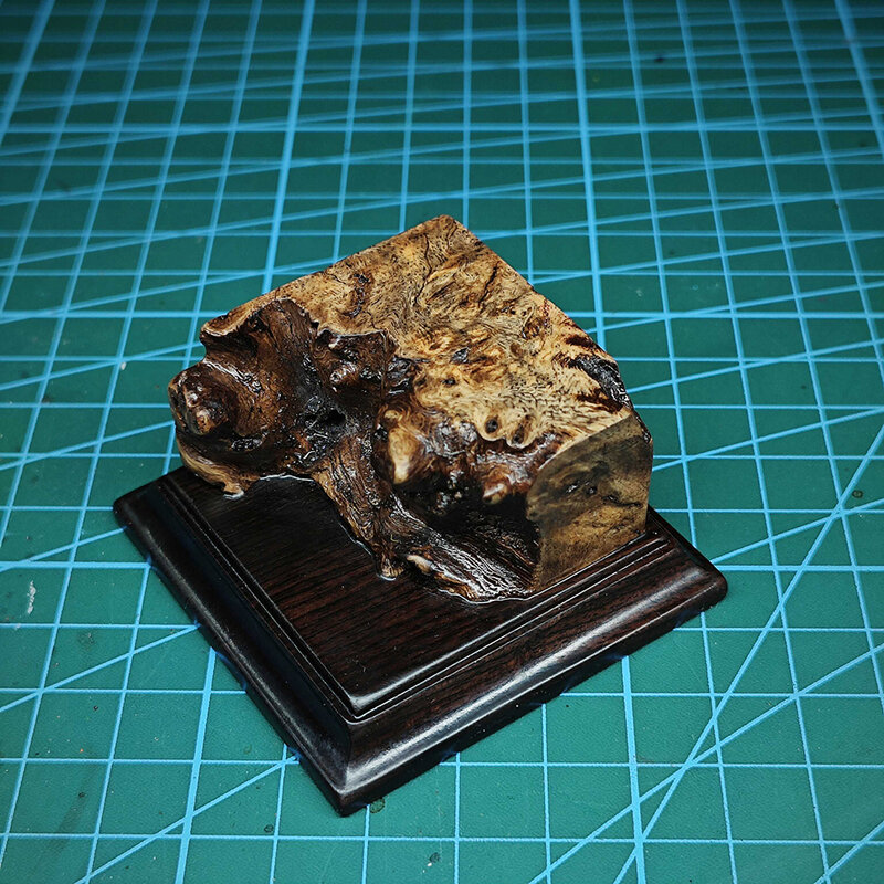 Base de modèle de buste de soldat pour figurine d'action en résine, kit de modèle à l'échelle GK Diorama, carré, bois massif, accessoire de scène, base solide, 1/35
