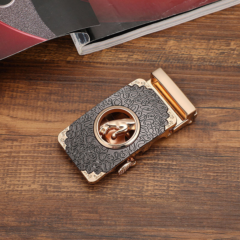 New 3.5cm Alloy Buckle Korean Version Fashionable Men's Luxury Business High-Quality Belt Alloy Automatic Buckle Accessory Gift