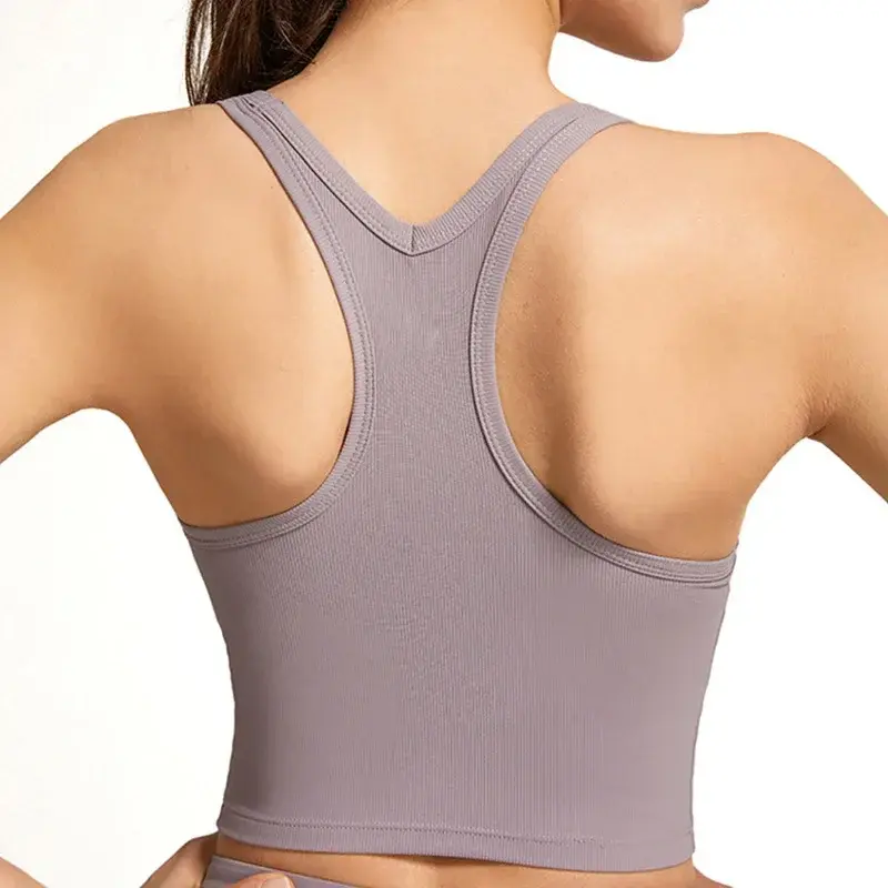 Nieuwe Huidvriendelijke Nude Sportbeha Beauty Back Europese En Amerikaanse Charme Verzameld Yoga Ondergoed Fitness Vest