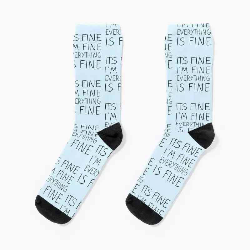 It's Fine I'm Fine Everything is Fine Socks sport sheer shoes Socks Girl Men's