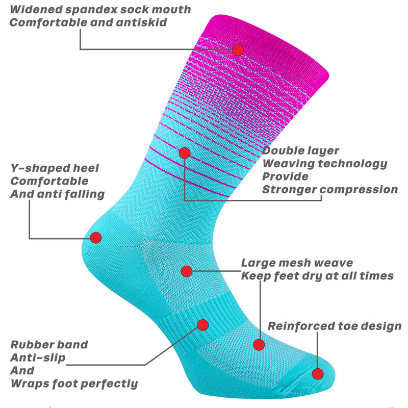 Профессиональные велосипедные носки TIMUBIKE, мужские и женские Компрессионные спортивные носки, удобные дышащие сетчатые дорожные походные носки для бега