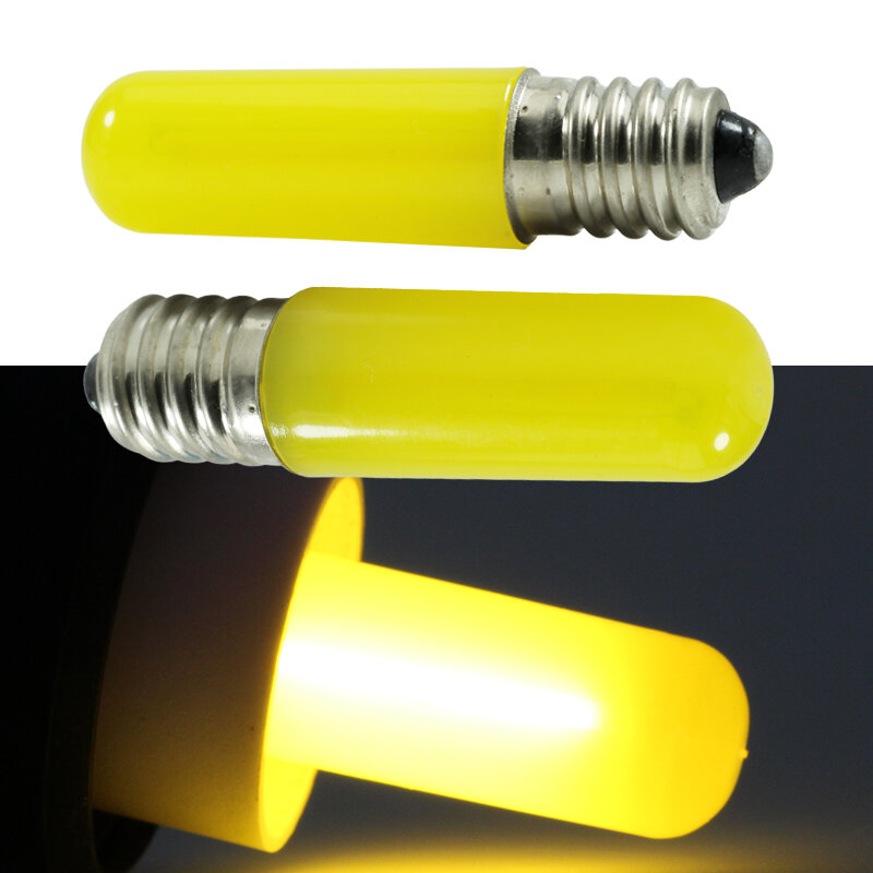 Ampoule LED à Filament E14 T18 2W, 110/220V, Longue, Luminaire Décoratif d'Extérieur, Idéal pour un Lustre de Noël ou des Vacances, 2 Pièces