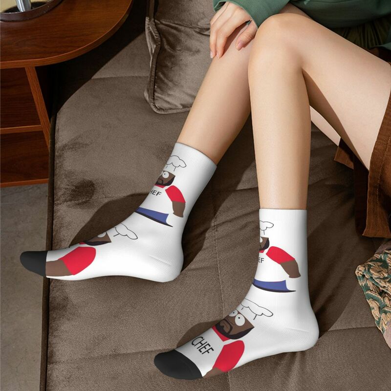 South Park - Chef Socks Harajuku High Quality Stockings All Season Long Socks Accessories for Man's Woman's Birthday Present