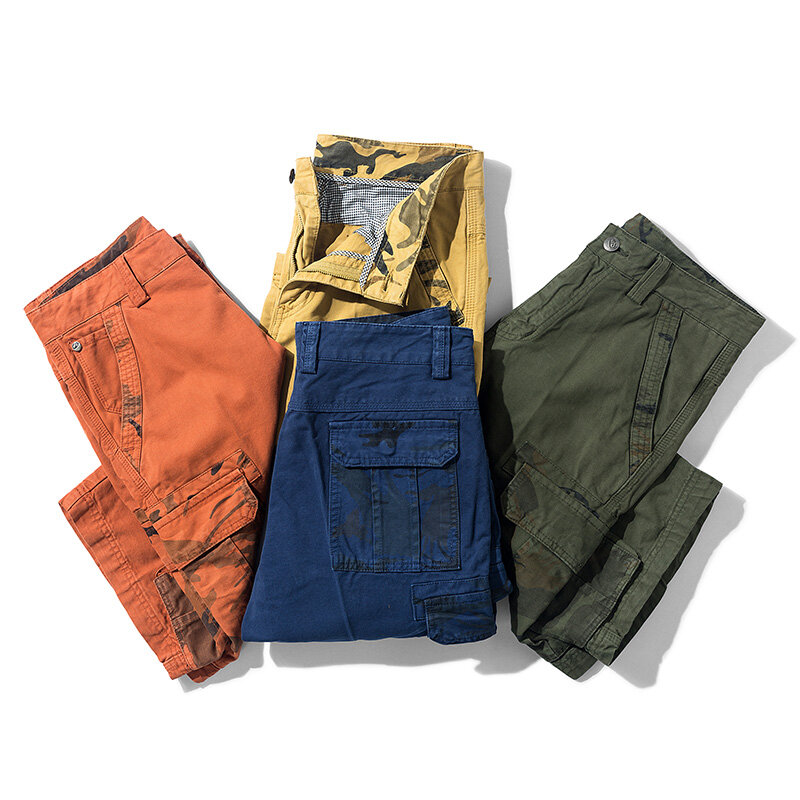 Shorts de bolso multi camuflados masculinos, calções de algodão para praia casual masculino, dropshipping, primavera e verão, 2023