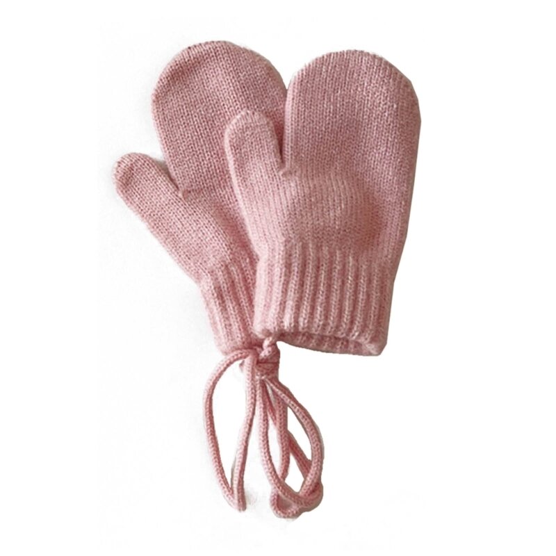 Fingerless Mittens Winter Warm Gloves Baby Knitted Gloves for 1-4 Years Old Kids