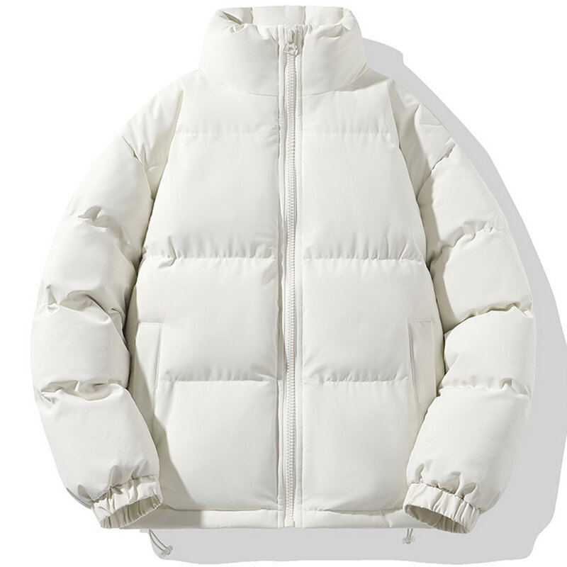 남성용 겨울 재킷, 두꺼운 파카, 따뜻한 코트, 스탠드 칼라, 단색 캐주얼 파카, 여성용 긴팔 패션, 새로운 스트리트웨어
