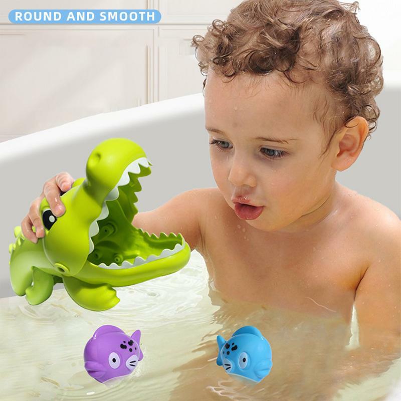 악어 목욕 장난감, 재사용 가능한 유아 낚시 게임, 어린이 여아용 욕조 장난감, 생일 선물, 물 수영 목욕 장난감