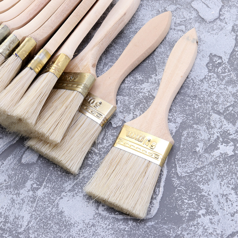 Pinceles de pintura con mango de madera duradero, herramienta de pintura Premium para muebles, pintura de pared del hogar