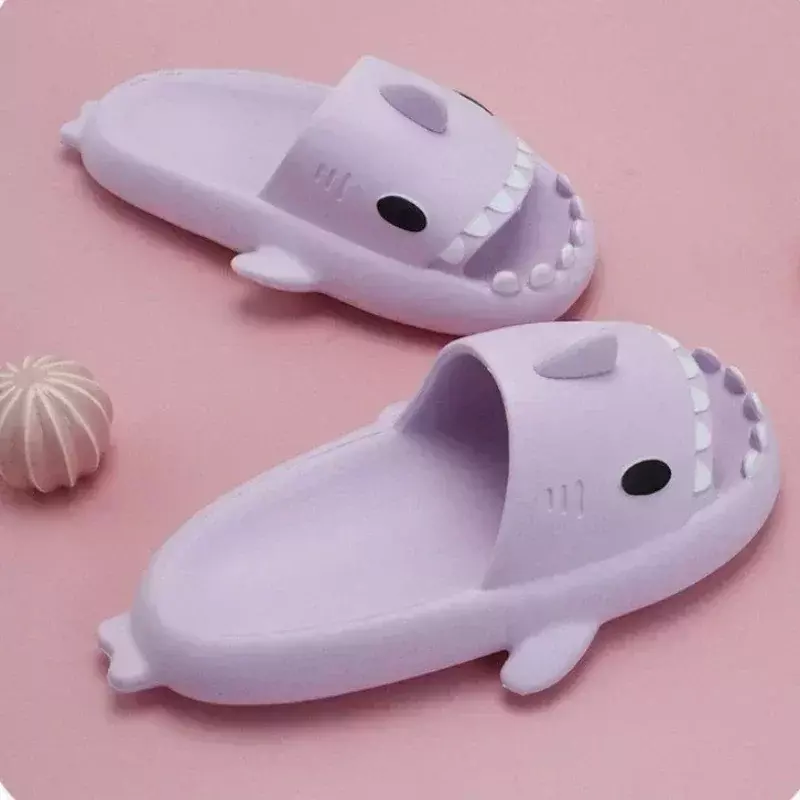 2024 New Summer Shark Slippers Women Slides Men Bathroom Flip Flops Home Anti-Skid Flat Shoes Outdoor Children's Funny Sandals
