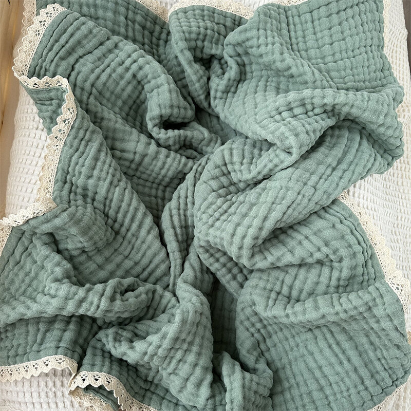 Selimut bayi 6 lapisan, untuk handuk mandi bayi baru lahir, selimut menerima katun bedong, bungkus renda Langer, seprai bayi baru lahir