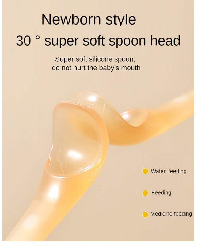 MOOZ-Juego de cucharas de silicona para comida de bebé, utensilios de alimentación, Nano Silver, 0-3M3-12M, dos paquetes, CWY026