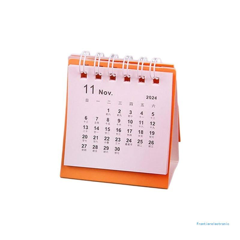 Kalender Meja Mini 2024 Halaman Bulanan Referensi Bulan dari 09/2023 hingga 12/2024 DropShipping