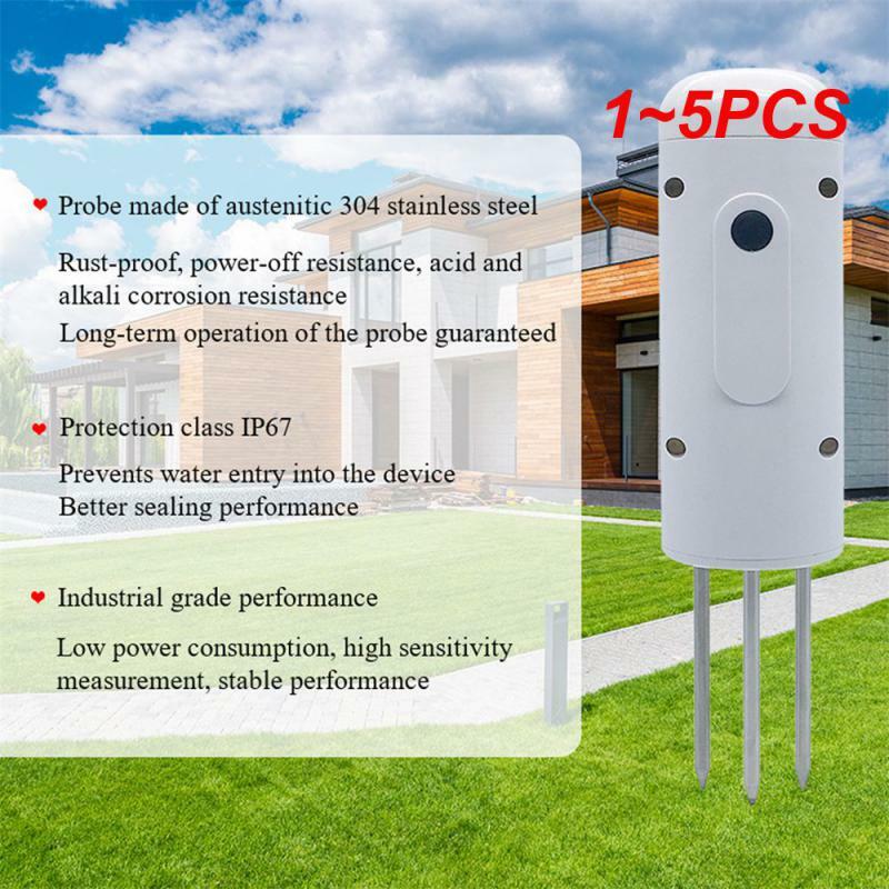 1~5PCS Plant Monitor Outdoor Soil Temperature Meter Moisture Humidity Tester Sensor Garden Automation Irrigation TUYA Detector