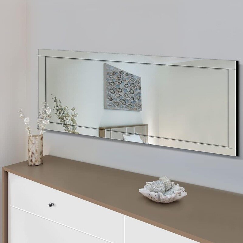 Espejo de pared de longitud completa, espejo de cuerpo completo de 24x65, marco de reflejo montado en la pared, espejo grande de longitud hasta el suelo