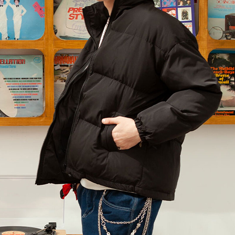 KAPMENTS Harajuku Streetwear Korean Fashions Jackets Coats Y2k Winter Short Jacket Parkas Puffer Jacket Men New In Bubble Coat