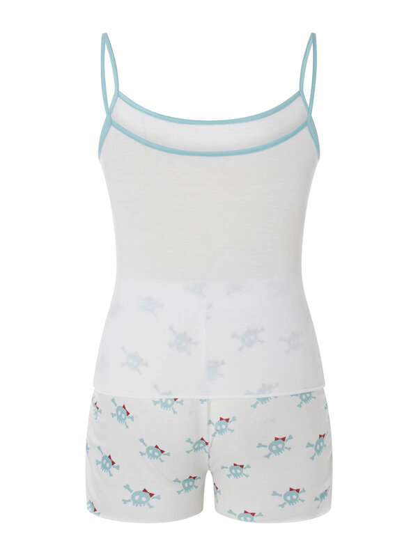 Vrouwen Y 2K Bloemenprint 2 Delige Outfits Kant Crop Cami Top Hoge Taille Korte Sets Sexy Pyjama Streetwear