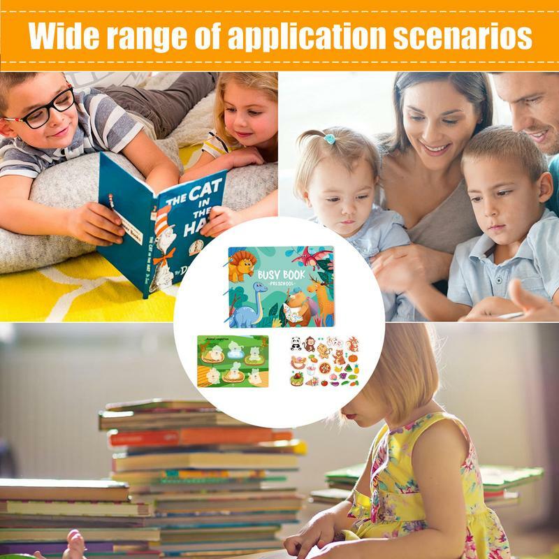 Montessori ruhige Bücher wieder verwendbare Lebens fähigkeiten Thema Kinder Aufkleber Buch Vorschule Spielzeug pädagogische kognitive Montessori Spielzeug