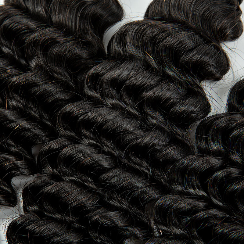NABI Deep Wave Hair Braiding Bundles Curly Hair Extension Bundles with No weft  Natural Black Hair Bulk for Women Weaving