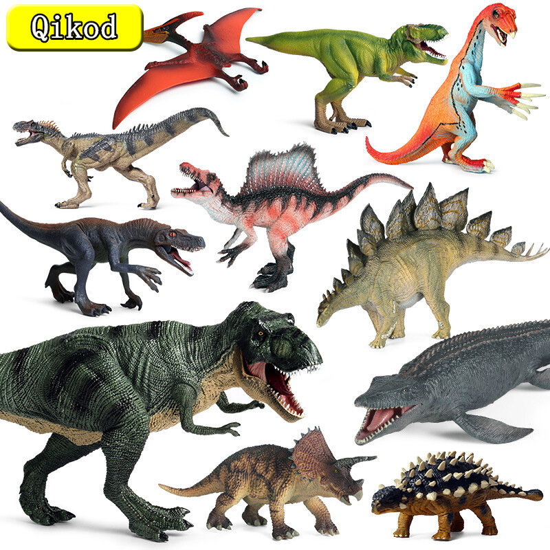 Dinossauros jurássicos, modelo animal mundial, indominus rex pterosaur mosasaur stegosauro, figuras de ação, brinquedos de pvc para crianças