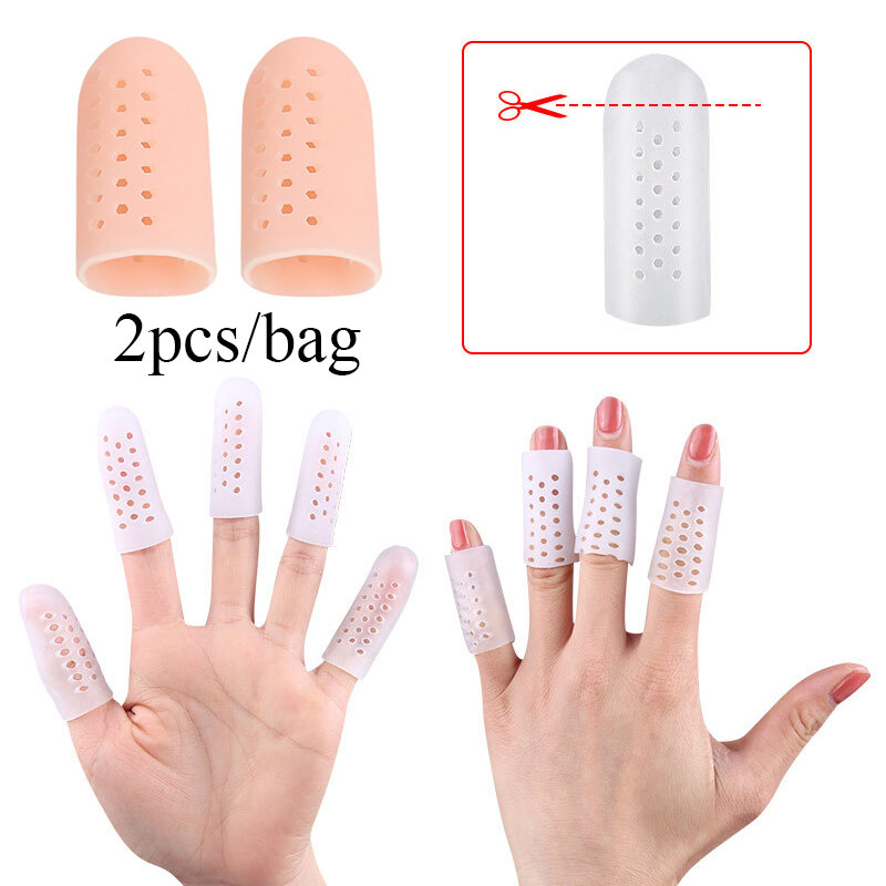 Silicone Anti-Fricção Toe Protector, Toe Cap, Finger Protector, Prevenção de Bolhas, Foot Care Tool, Multi-Uso, 3 tamanhos, 2pcs