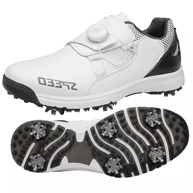 Sepatu Golf pria, sneaker kaki nyaman untuk berjalan ukuran 36-47