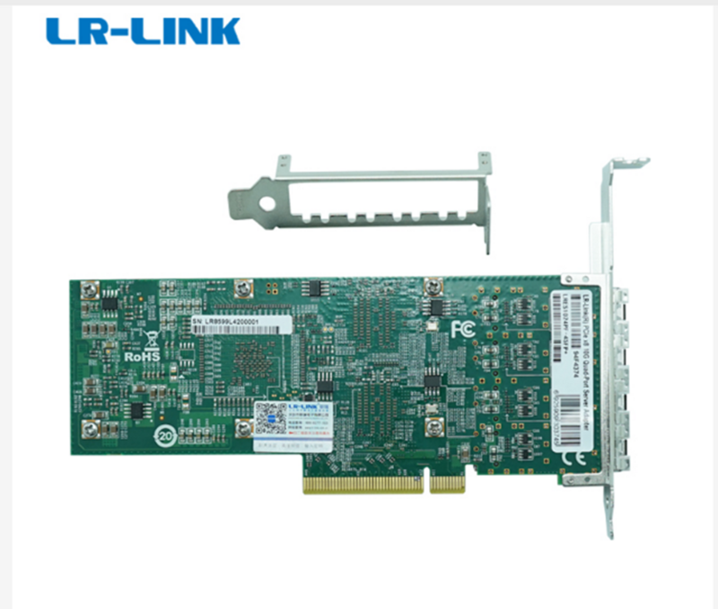 Carte réseau NIC 1024PF 10 go, avec puce Intel 82599ES, adaptateur LAN Ethernet PCI Express, Quad SFP + Port, LR-LINK