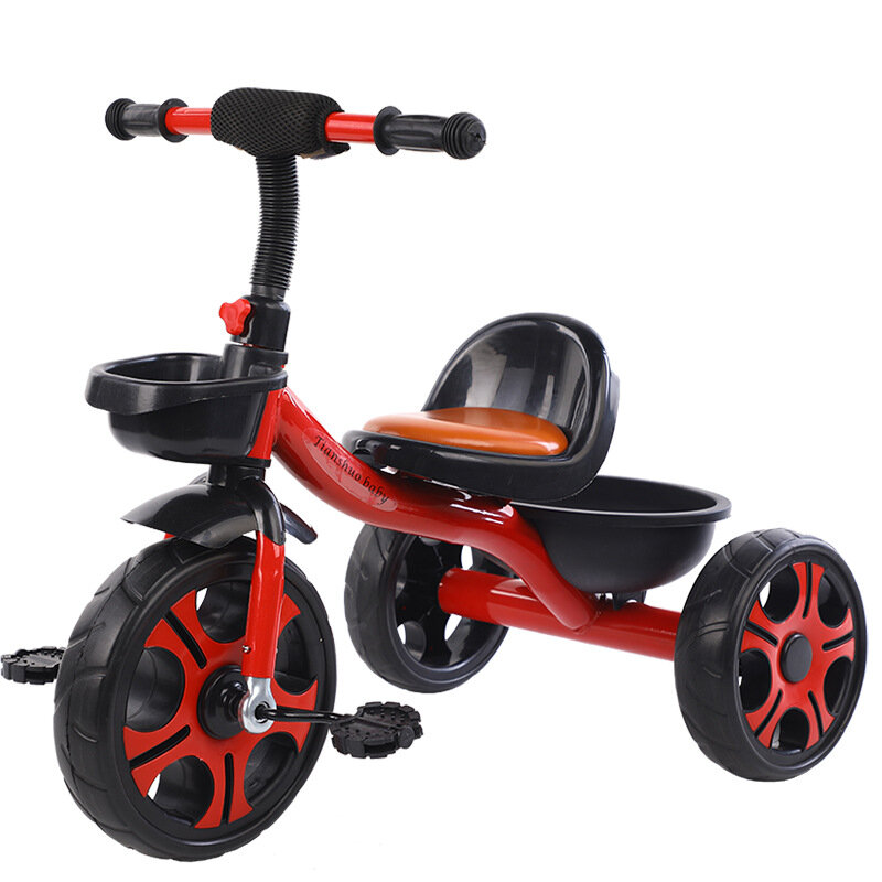 Triciclo para niños al aire libre, bicicleta, cochecito, Pedal antideslizante con Pedal de vibración, juguete para montar en bicicleta, novedad de 2022