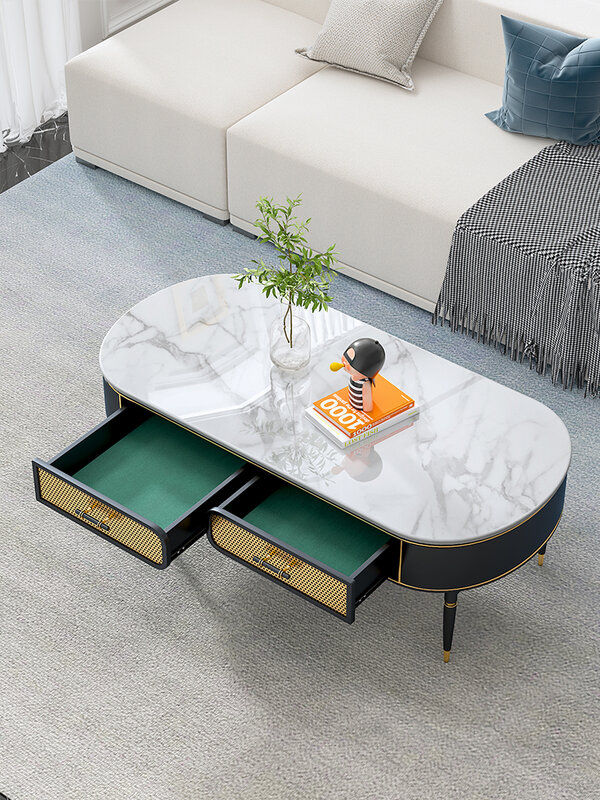 Simple Trending Creative Oval Tea Table Living Room Home Small Apartment High Sense