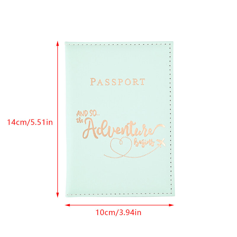 1PCS Passport Cover Bag For Women Men Pu Leathaer Fashion Travel Passport Holder Case ID Name Business Cards Protector Pouch