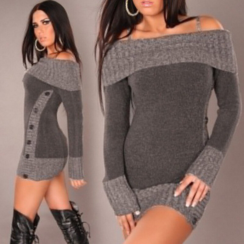 Maglione da donna 2023 autunno e inverno nuova moda Sexy colore Casual allentato maglione di grandi dimensioni