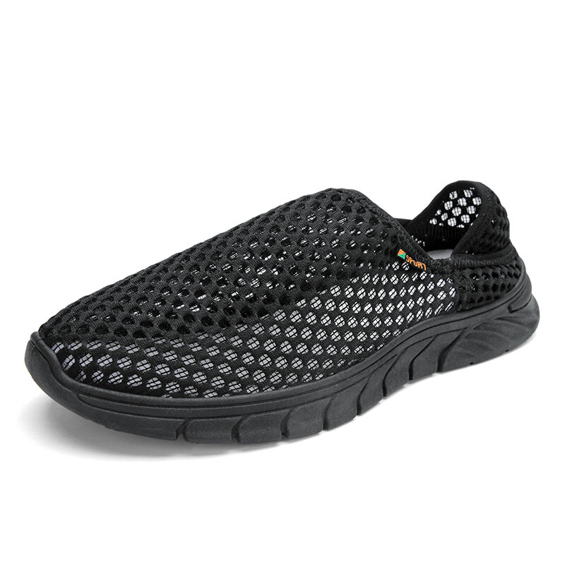 รองเท้าลำลองแบบสวมสำหรับผู้ชาย, รองเท้าใส่เดินตาข่ายแฟชั่นระบายอากาศได้2023ใหม่สำหรับฤดูร้อนรองเท้ารองเท้าสำหรับผู้ชายน้ำหนักเบา