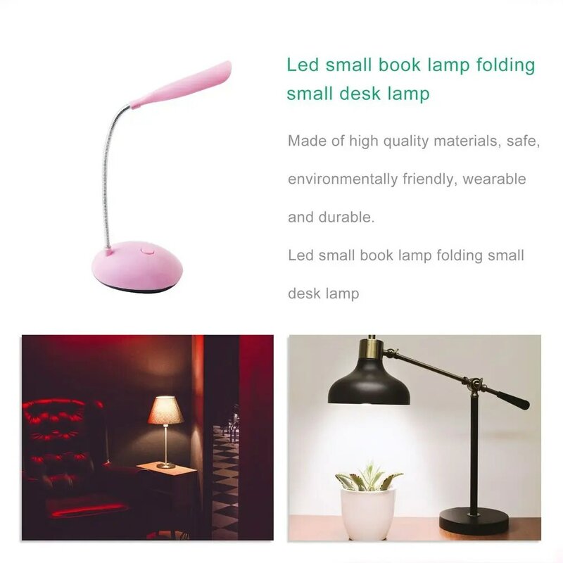 Lámpara LED de escritorio plegable para niños, lámpara de mesa táctil regulable, 4,5 V, batería AAA, estudio, lectura, protección ocular, portátil