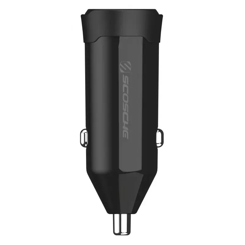 Scosche CPDCC60-RP Powervolt Gecertificeerde Dubbele USB-C Autolader, Snelle 60W Vermogensafgifte 3.0 Met Pps