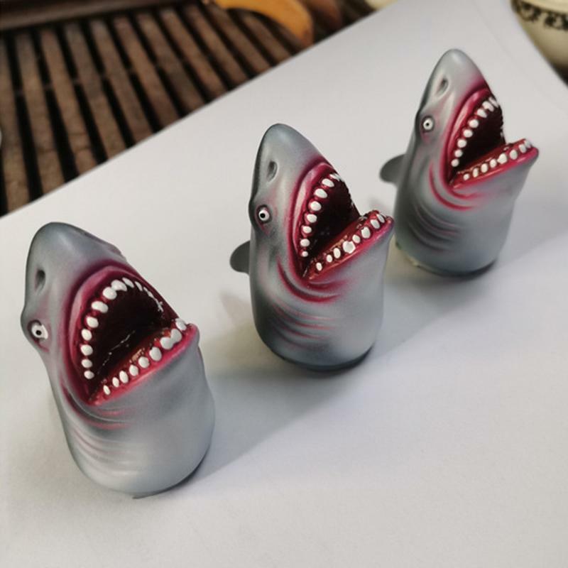 Zestaw lalek Shark Finger 5 sztuk dzieci zwierząt Shark Finger lalki realistyczne interaktywne zagraj w lalki zabawki z rozciągliwą zabawą