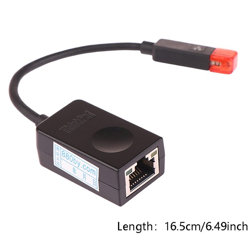 Adaptador do cabo de extensão do Ethernet do carbono, apto para Lenovo ThinkPad X1, 4X90F84315, original