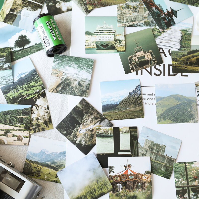 12paks/lote rotuladores retro de la serie de vacaciones románticas álbum de fotos decoración papel artístico autoadhesivo pegatina adhesiva