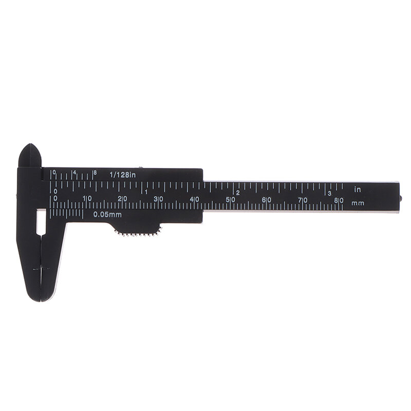 휴대용 이중 체중계 플라스틱 눈썹 측정 버니어 켈리퍼 켈리퍼 눈금자, 플라스틱 영구 메이크업 측정 도구, 80mm