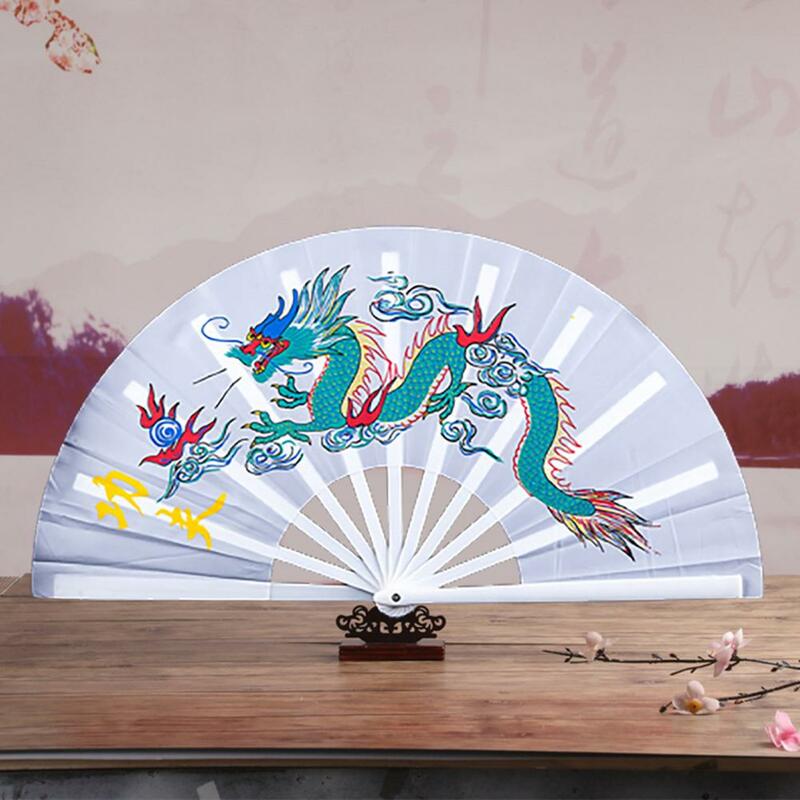 Smooth Edges Fan Elegant Chinese Style Folding Fan Durable Exquisite Pattern for Tai Chi Classical Dance Home Decoration Chinese