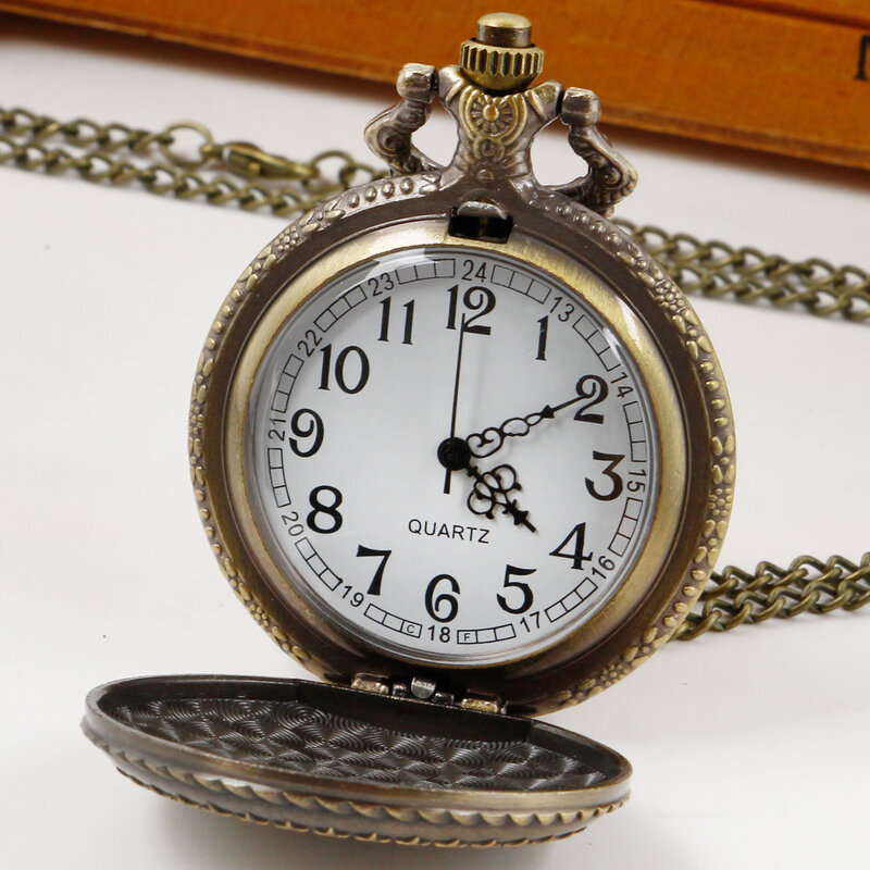 Jam tangan pria wanita, Kalung Antik Pria Wanita, jam tangan saku, rantai Steampunk, jam tangan hadiah