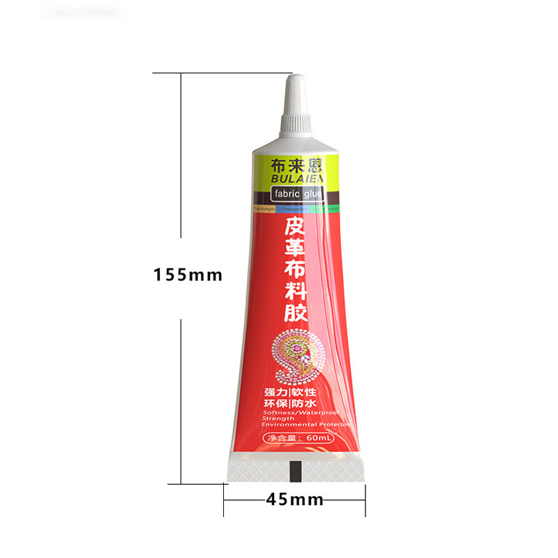 Pegamento adhesivo de tela de cuero PU, pegamento especial suave universal para reparación de zapatos deportivos, 60ml