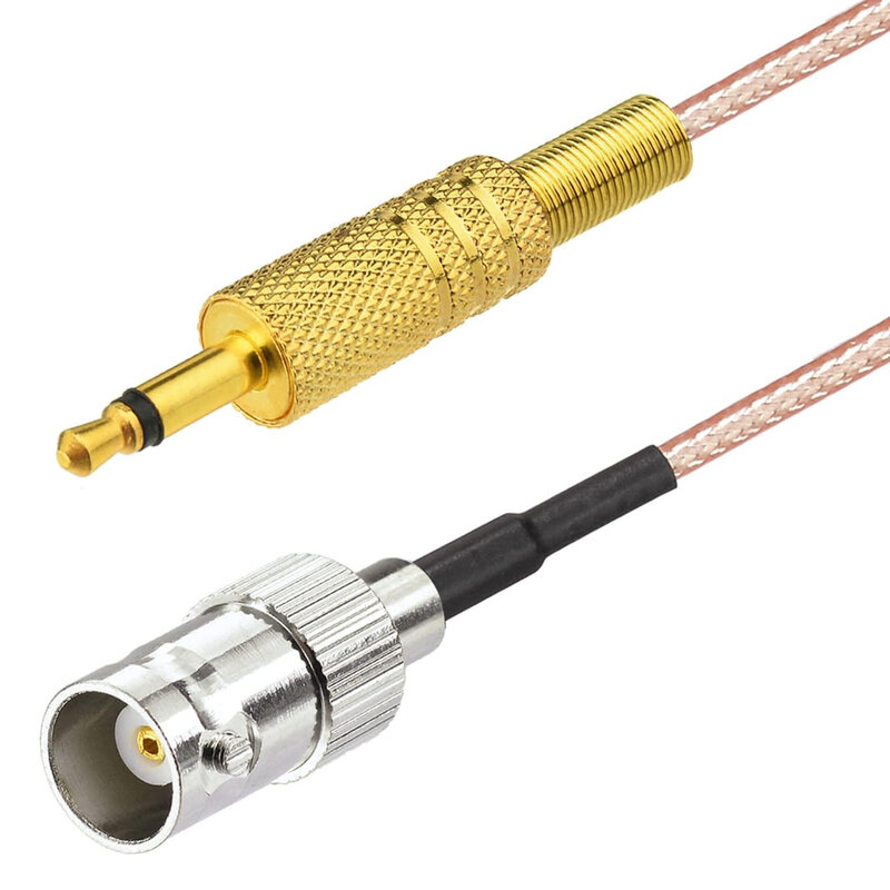 Męski żeński BNC do 3.5mm 1/8 "Mono TS męski wtyk Adapter Stereo koncentryczny kabel Audio RG316 do Radio krótkofalowe